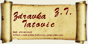 Zdravka Tatović vizit kartica